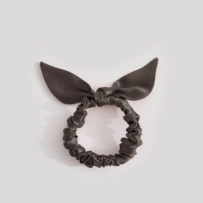 25 Momme Slim Silk Scrunchie with Bow