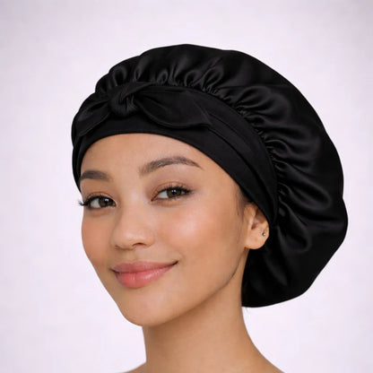 Adjustable silk sleep cap